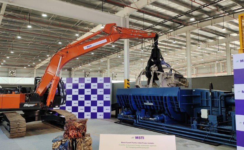 Union Minister Nitin Gadkari Inaugurates The Maruti Suzuki Toyotsu Vehicle Scrapping Facility In Noida