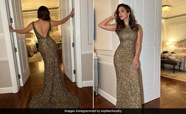 Sophie Choudry Is Blazing In A Sequinned Gown Like No Other Party Queen We Know
