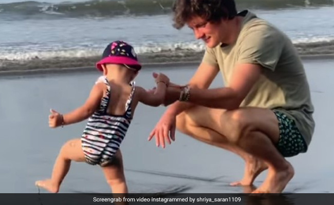 Shriya Saran Shares An Adorable Video Of Daughter, Husband Andrei Koscheev