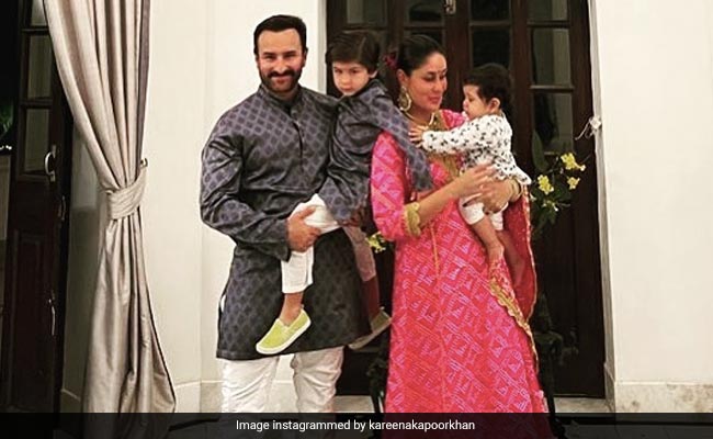 Diwali 2021: Only This Little Munchkin Can "Distract" Kareena Kapoor From Posing. See Her Pic With Saif Ali Khan And Sons