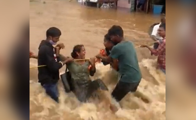 Rail, Road Routes Cut Off In Andhra Pradesh Due To Heavy Floods