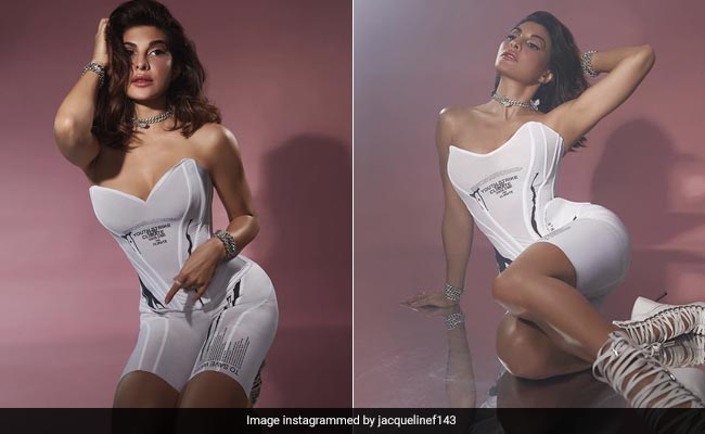 Jacqueline Fernandez In A White Sheer Corset Sums Up Sassy Style At Its Best