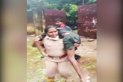 Watch: Chennai's Woman Cop Carries Unconscious Man On Shoulders To Safety Watch: Chennai's Woman Cop Carries Unconscious Man On Shoulders To Safety