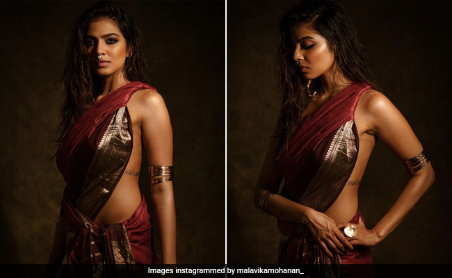 Malavika Mohanan's Warrior Princess Saree Style Is So Fierce She Naturally Didn't Need A Blouse To Go With It