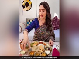 "Food=Love," Says Madhuri Dixit As She Relishes This Gujarati Thali "Food=Love," Says Madhuri Dixit As She Relishes This Gujarati Thali