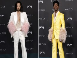 Jared Leto Or Lil Nas X, Who Wore The Groovy Feathery Sleeved Gucci Suit Better? Jared Leto Or Lil Nas X, Who Wore The Groovy Feathery Sleeved Gucci Suit Better?