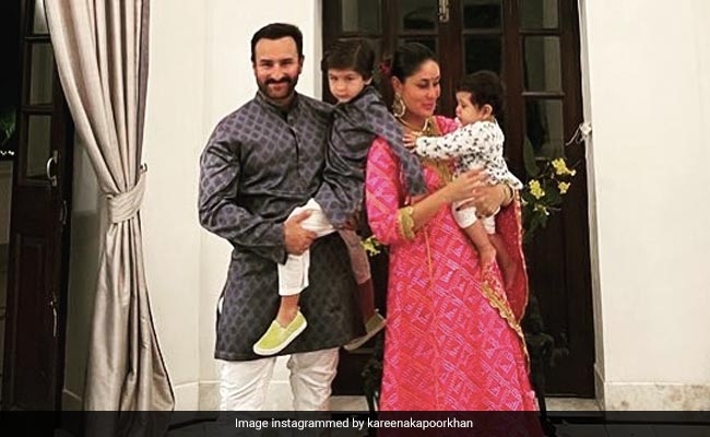 Kareena Kapoor And Her Gorgeous Family Pick Ethnic Prints For Their Diwali Looks