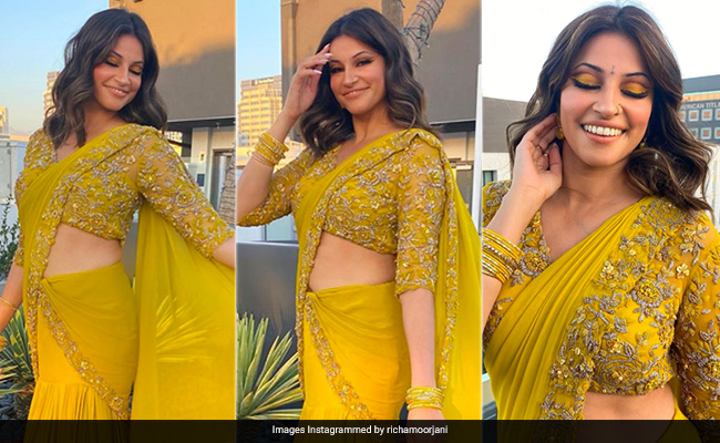 Six Yards Of Style, Richa Shukla Moorjani In A Yellow <i>Saree</i> Screams Ethnic Elegance