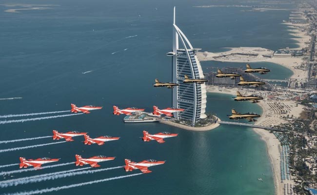 In Pics, India's Suryakiran Team, Tejas Jazz Up Dubai Skyline