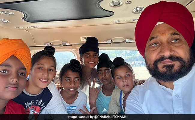 Watch: Punjab Chief Minister Takes Children On Chopper Ride