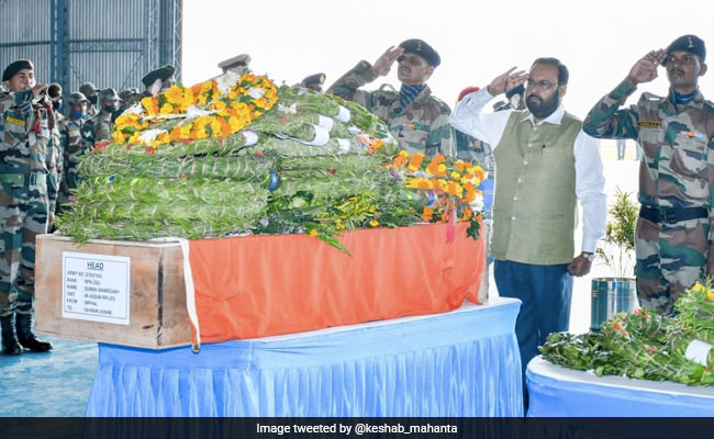 Wreath-Laying Ceremony For Rifleman Suman Swargiary Held In Assam Today