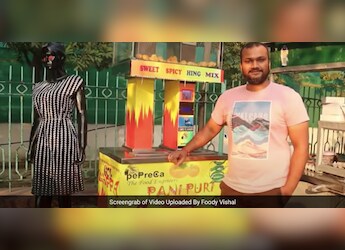 Viral: Delhi Man Designs First Contactless Gol Gappa Vending Machine; Internet In Awe Viral: Delhi Man Designs First Contactless Gol Gappa Vending Machine; Internet In Awe