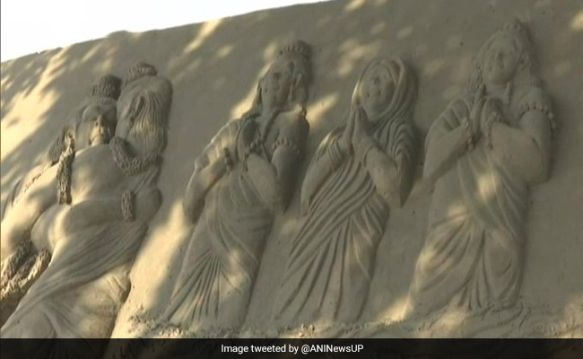 Sand Artist Recreates Episodes Of Ramayan Ahead Of Diwali In Ayodhya