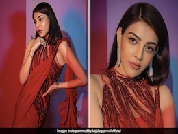 Kajal Aggarwal Takes Her Gorgeous Red <i>Saree</i> To Glam New Heights This Festive Season Kajal Aggarwal Takes Her Gorgeous Red <i>Saree</i> To Glam New Heights This Festive Season