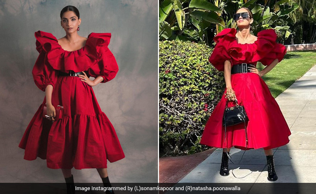 Sonam Kapoor And Natasha Poonawalla Can't Seem To Have Enough Of Alexander McQueen's Red Dress