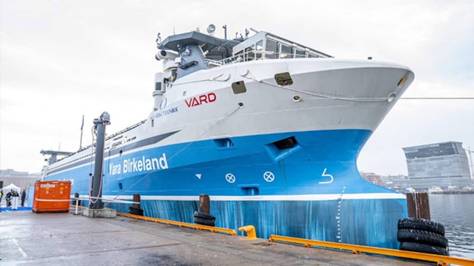 World's First Electric Autonomous Cargo Ship Launched In Norway