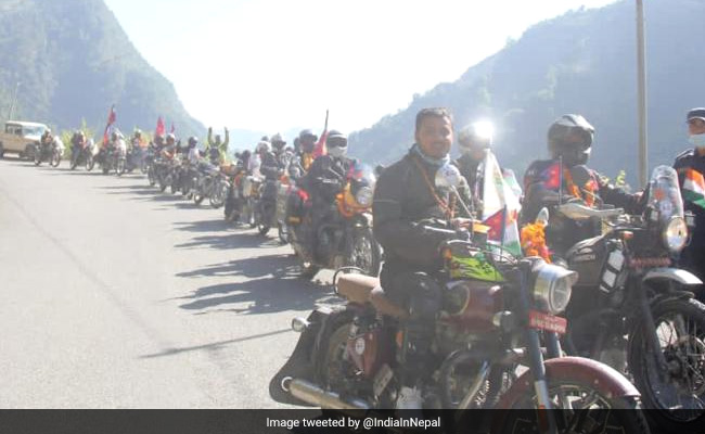 Motorcycle Rally Celebrating 75 Years Of Indian Independence Flagged Off From Nepal
