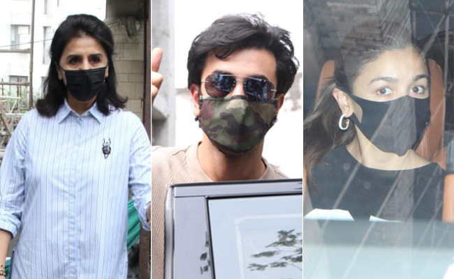 Alia Bhatt, Ranbir And Neetu Kapoor Visit The Kapoor Bungalow, Currently Under Renovation