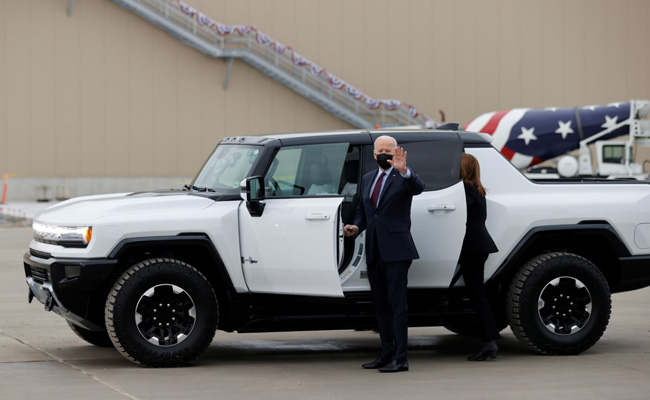 Joe Biden Promotes Electric Vehicles With Tire-Screeching SUV Test Drive