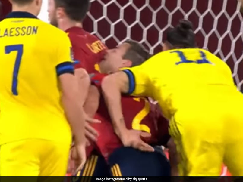 Watch: Zlatan Ibrahimovic Floors Spain's Cesar Azpilicueta With Brutal Shoulder Barge During FIFA World Cup Qualifier