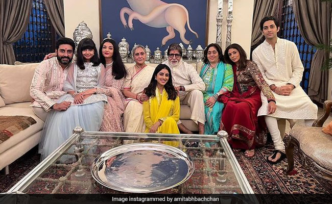 Pics From Amitabh Bachchan, Jaya, Abhishek, Aishwarya, Aaradhya, Shweta And Navya's Diwali Festivities