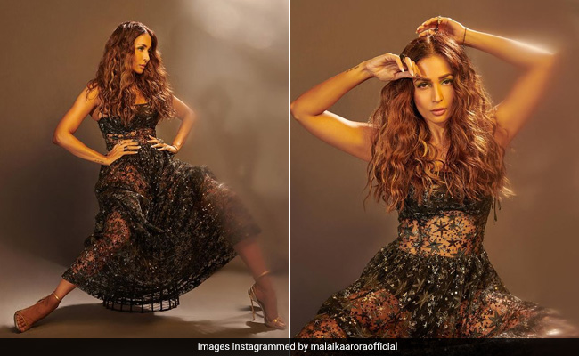 Malaika Arora's Shimmering Black Midi Dress Is Getting Us In The Party Mood