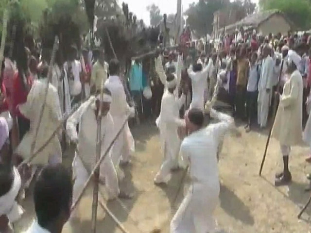 Watch: Hundreds Celebrate "<i>Latth Maar</i>" Diwali With Sticks, Canes In UP Village