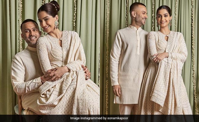 Sonam Kapoor And Anand Ahuja Look Regal In White Ethnic Looks To Wrap Up The Diwali 2021 Weekend