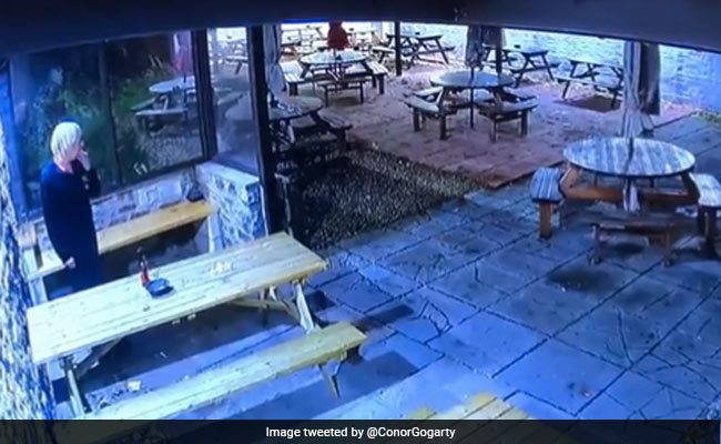 भारी-भरकम पेड़ के नीचे दब जाती महिला, मगर सिगरेट ने बचा ली जान...देखें वीडियो