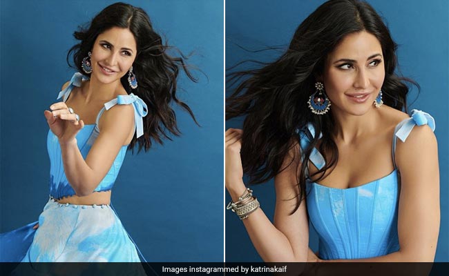Katrina Kaif Gives Us The Best Kind Of Blues In Her Modern Corset <i>Lehenga</i>