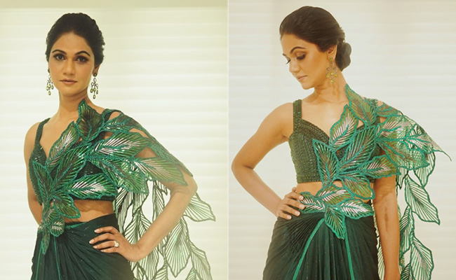 Allu Sneha Reddy's Futuristic Rs 1.75 Lakh Amit Aggarwal Saree Will Make You Go Green With Envy