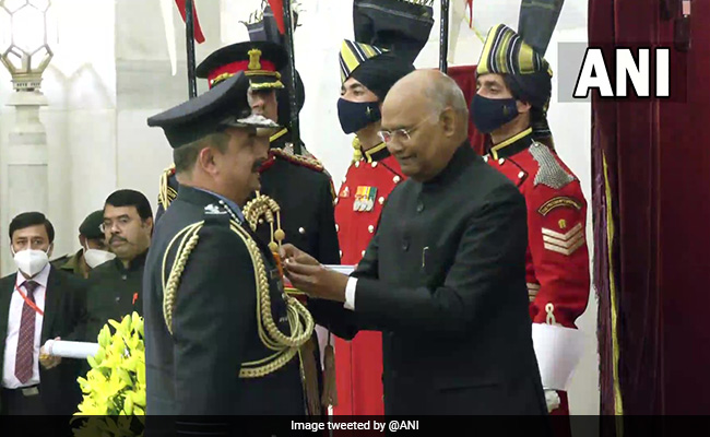 Air Force Chief, Navy Chief Designate Receive Param Vishisht Seva Medal
