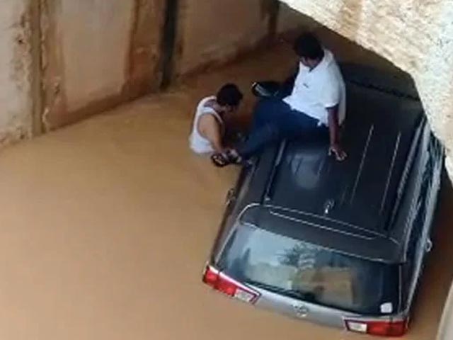 Cars Under Water As Bengaluru Neighbourhoods Flooded After Rain