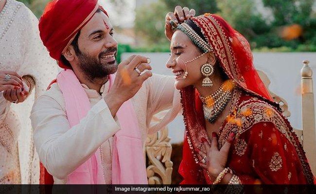 At Wedding To Rajkummar Rao, Patralekhaa Wore A Sabyasachi Veil Inscribed With This Bengali Verse