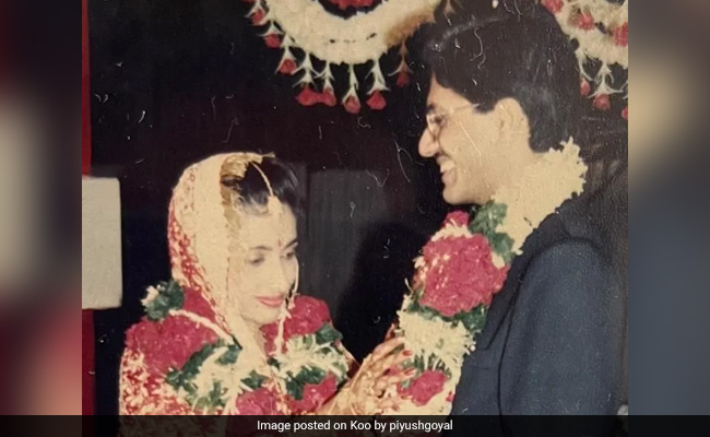 "You Complete Me, Seema," Writes Piyush Goyal For Wife On 30th Wedding Anniversary