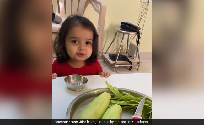 छोटी बच्ची चाकू को बोलती है काचू, वायरल हुआ प्यारा सा Video, लोग बोले- बचपन में हम भी ऐसे ही बोलते थे