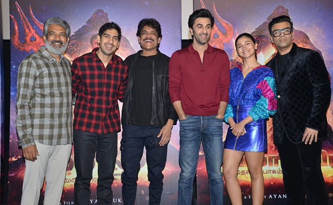 Trending: Pics Of Alia Bhatt, Ranbir Kapoor, Nagarjuna, SS Rajamouli And Karan Johar From <I>Brahmastra</i> Motion Poster Launch In Hyderabad