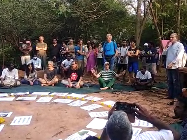 Protest Over Felling Of Trees In Puducherry