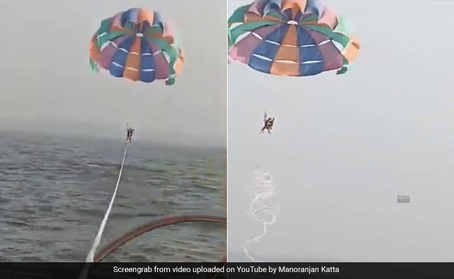 Video: Parasailing Rope Snaps In Alibaug, Women Plunge Into Sea