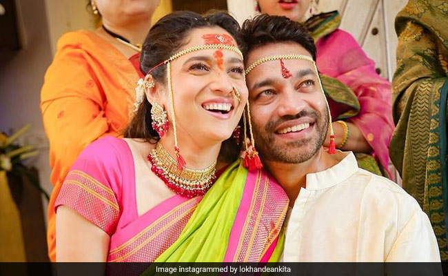 Ankita Lokhande Is A Radiant Bride-To-Be In A Pink And Green <i>Saree</i>