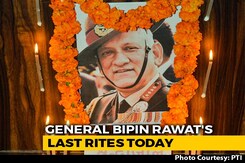 Ahead Of Gen Rawat's Funeral Today, Last Respects To Be Paid At His Home Ahead Of Gen Rawat's Funeral Today, Last Respects To Be Paid At His Home