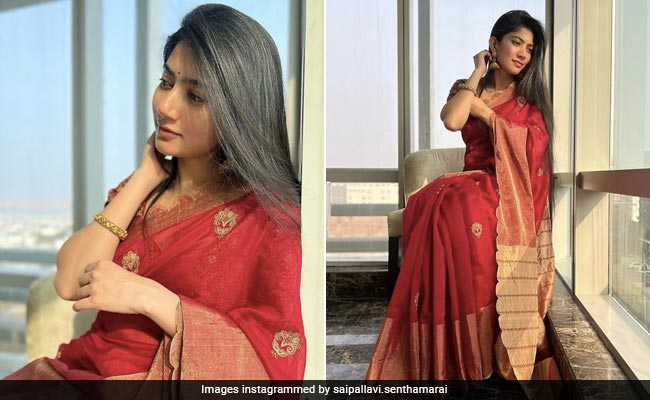 Sai Pallavi's Love For Red <i>Sarees</i> Exudes Grace Of Another Kind