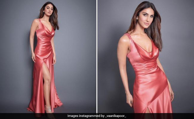 Vaani Kapoor's Pink Satin Dress Screams Dainty From The Front And Dynamite From The Back