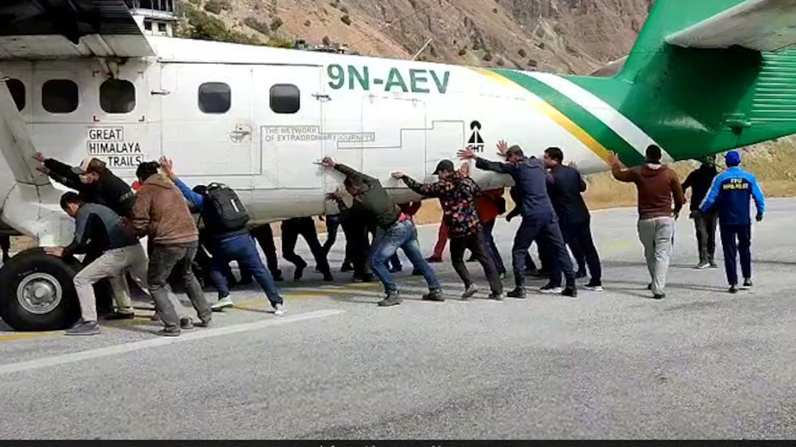 Tara Air Passengers Push Airplane Off Runway In Nepal. Here's Why
