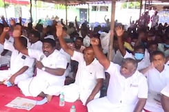 Hunger Strike In Tamil Nadu For Release Of Fishermen Captured By Lankan Army Hunger Strike In Tamil Nadu For Release Of Fishermen Captured By Lankan Army