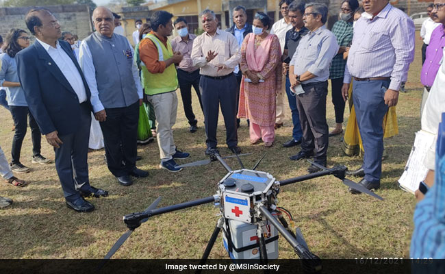 In A First, Drone Delivers 300 Covid Vaccines To Remote Village In Maharashtra