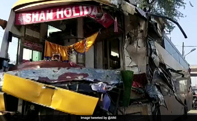 5 Killed As Private Bus Rams Into Two Stationary Buses In Ambala