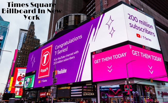T-Series Makes It To Times Square Billboard In New York