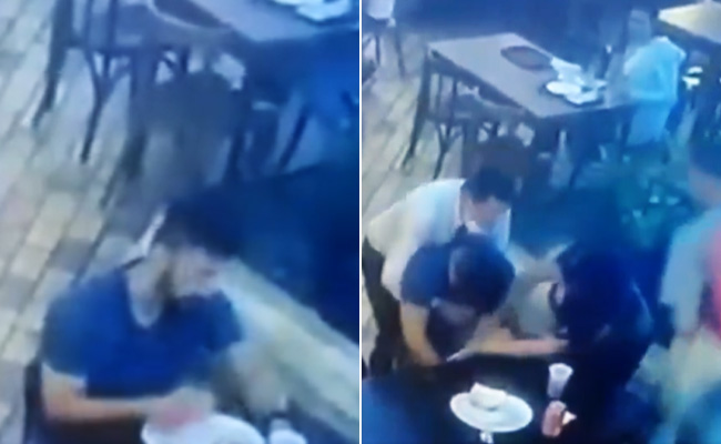 गले में खाना फंसने से बेहोश हुआ कस्टमर, वेटर और पुलिस वाले ने बचाई जान...देखें वीडियो