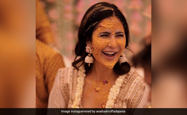 For Her <i>Haldi</i> Ceremony, Katrina Kaif Wore A Sabyasachi <i>Lehenga</i>. Details Here